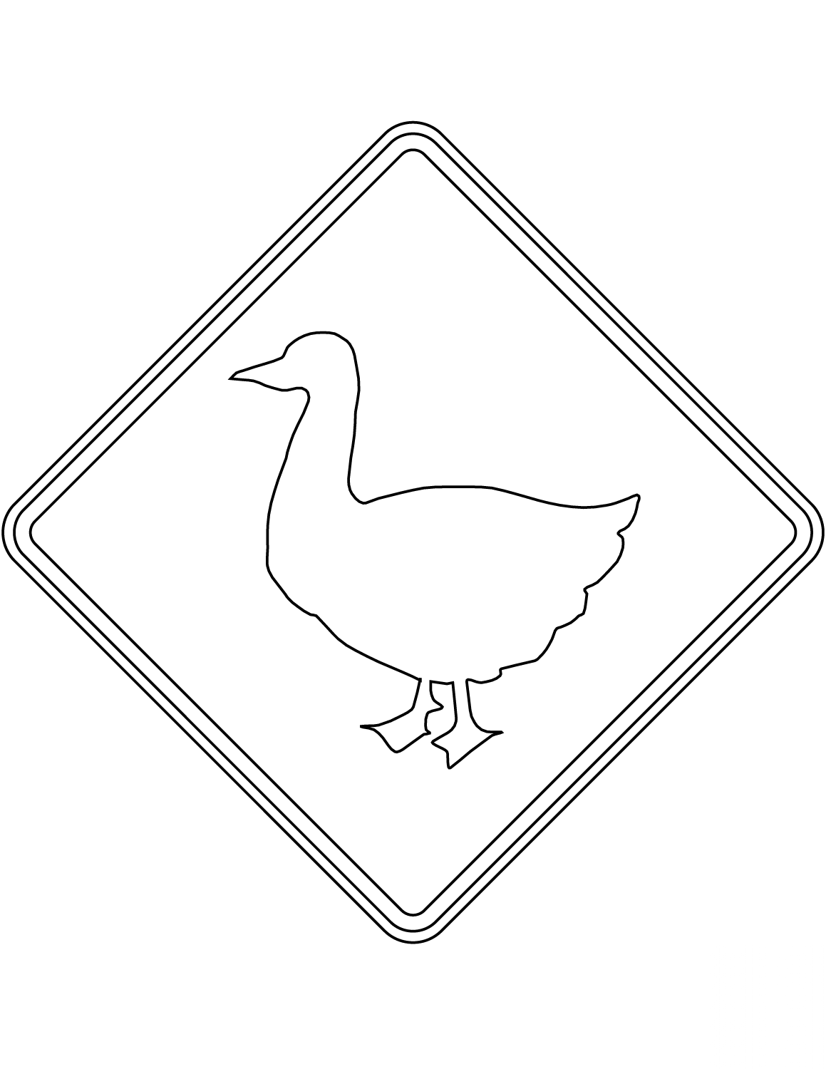 "Duck Crossing" Sign in the USA