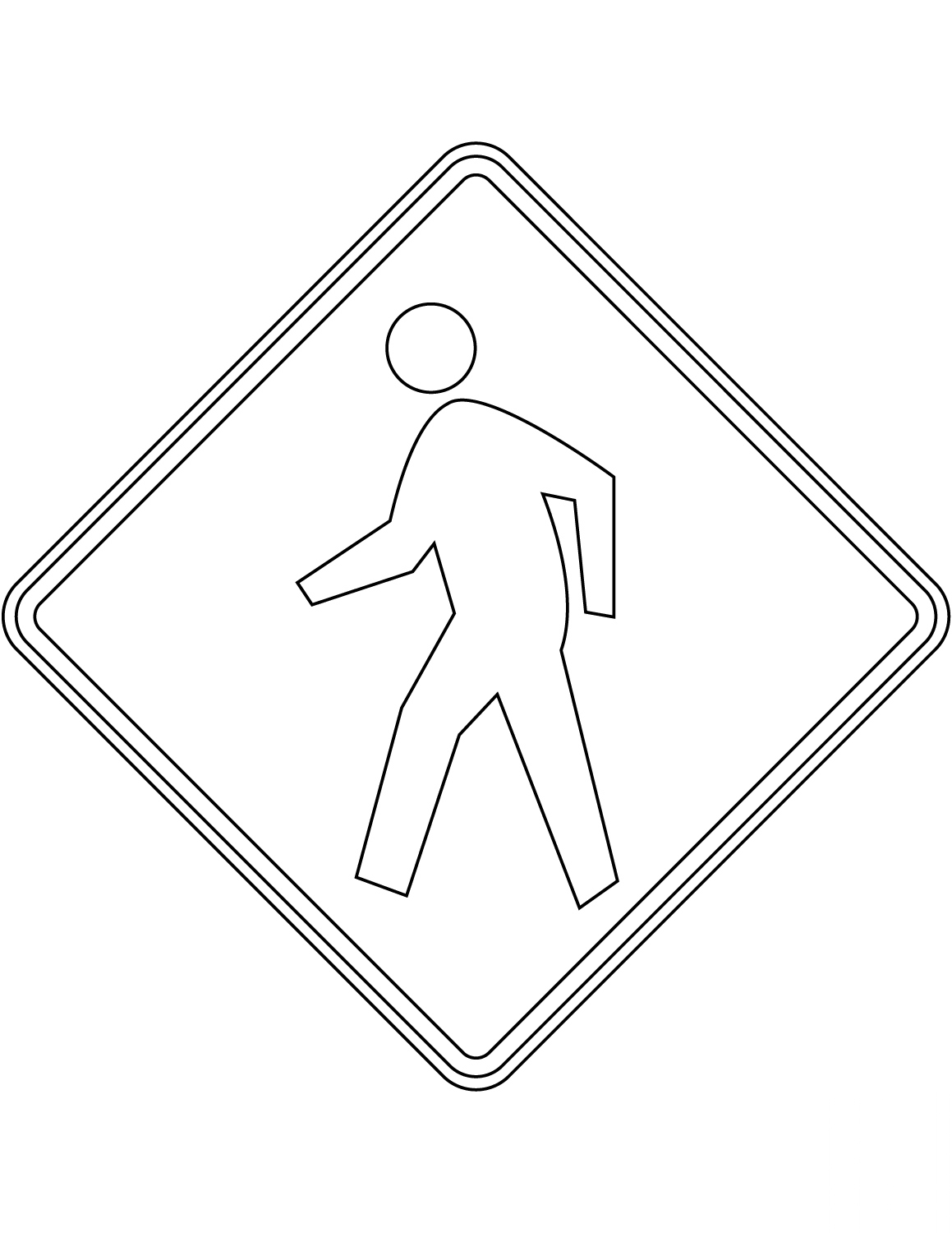 "Pedestrian Crossing" Sign in the USA