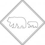 "Bear Crossing" Sign in the USA