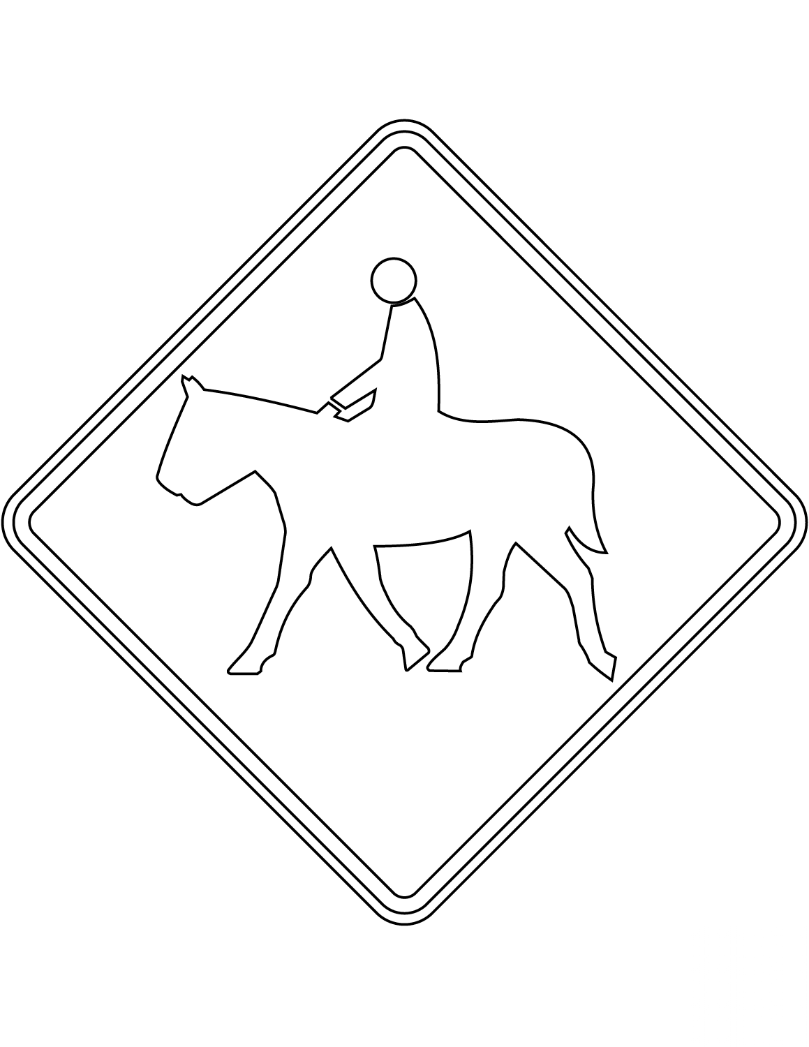 "Equestrians" Sign in the USA