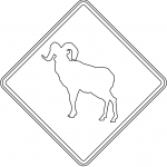 "Ram Crossing" Sign in the USA