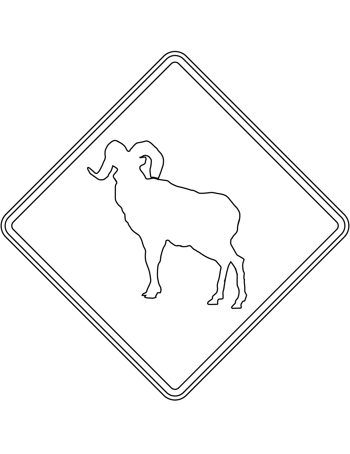 "Ram Crossing" Sign in the USA