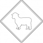 "Sheep Crossing" Sign in the USA
