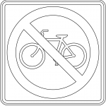 "No Bicycles" Sign in the USA