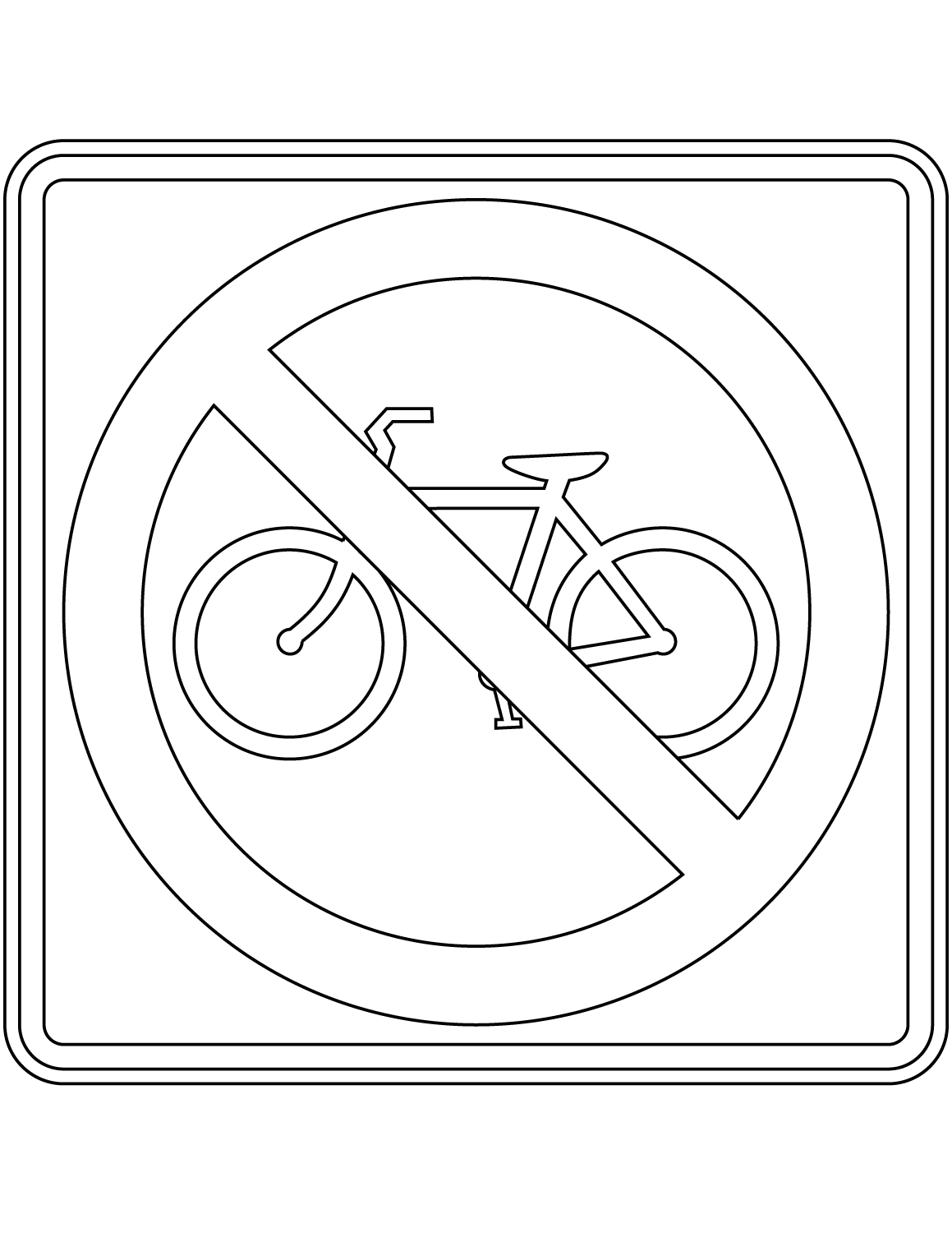 "No Bicycles" Sign in the USA