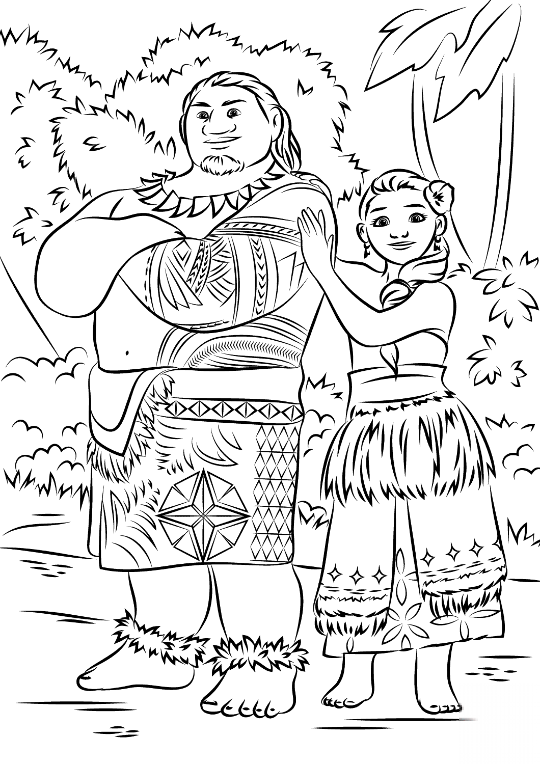Tui and Sina from Moana