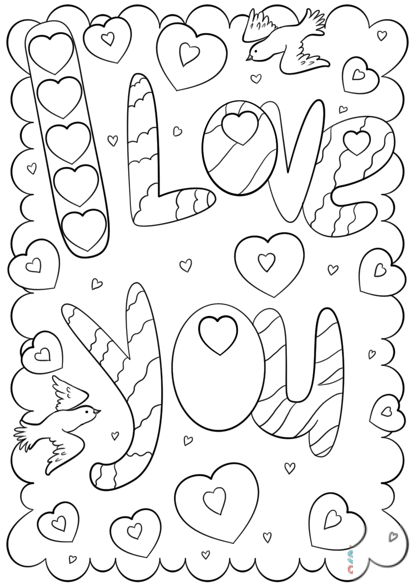 I Love You Doodle Card
