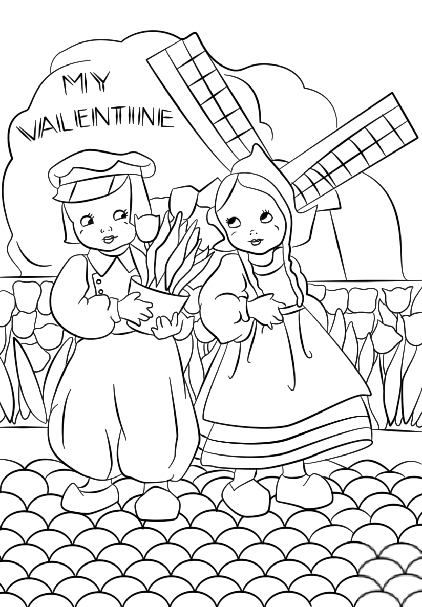 Dutch Vintage Valentine's Day Card