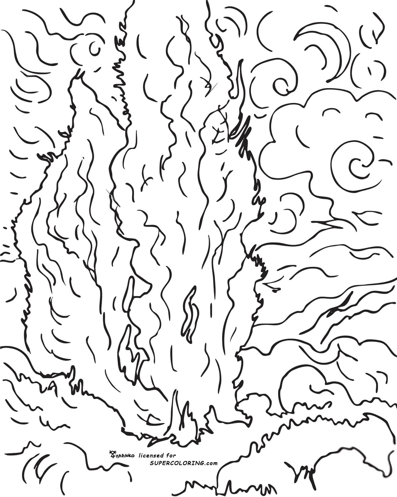 Cyprysy, Vincent van Gogh