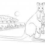 Walabia ze swoim dzieckiem