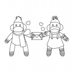 Sock Monkeys in Love