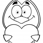 Penguin Cartoon Character Holding a...