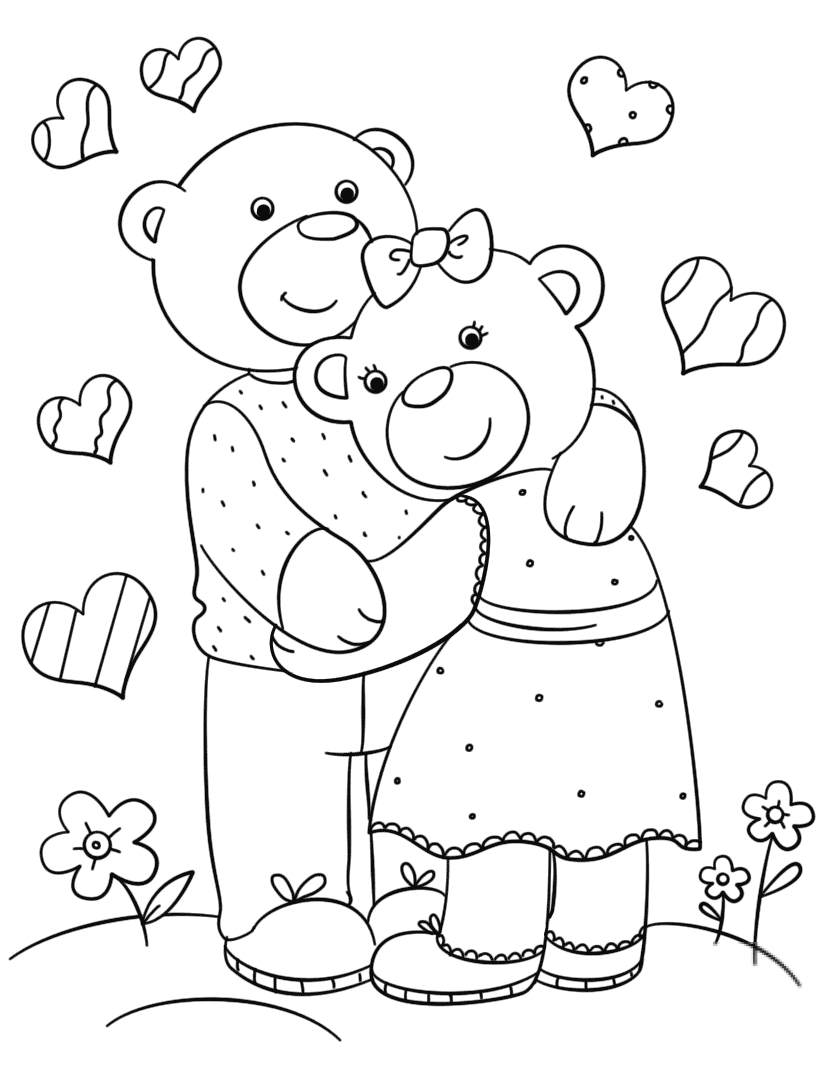 Cute Bears Hugging