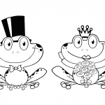 Bride and Groom Frogs Characters