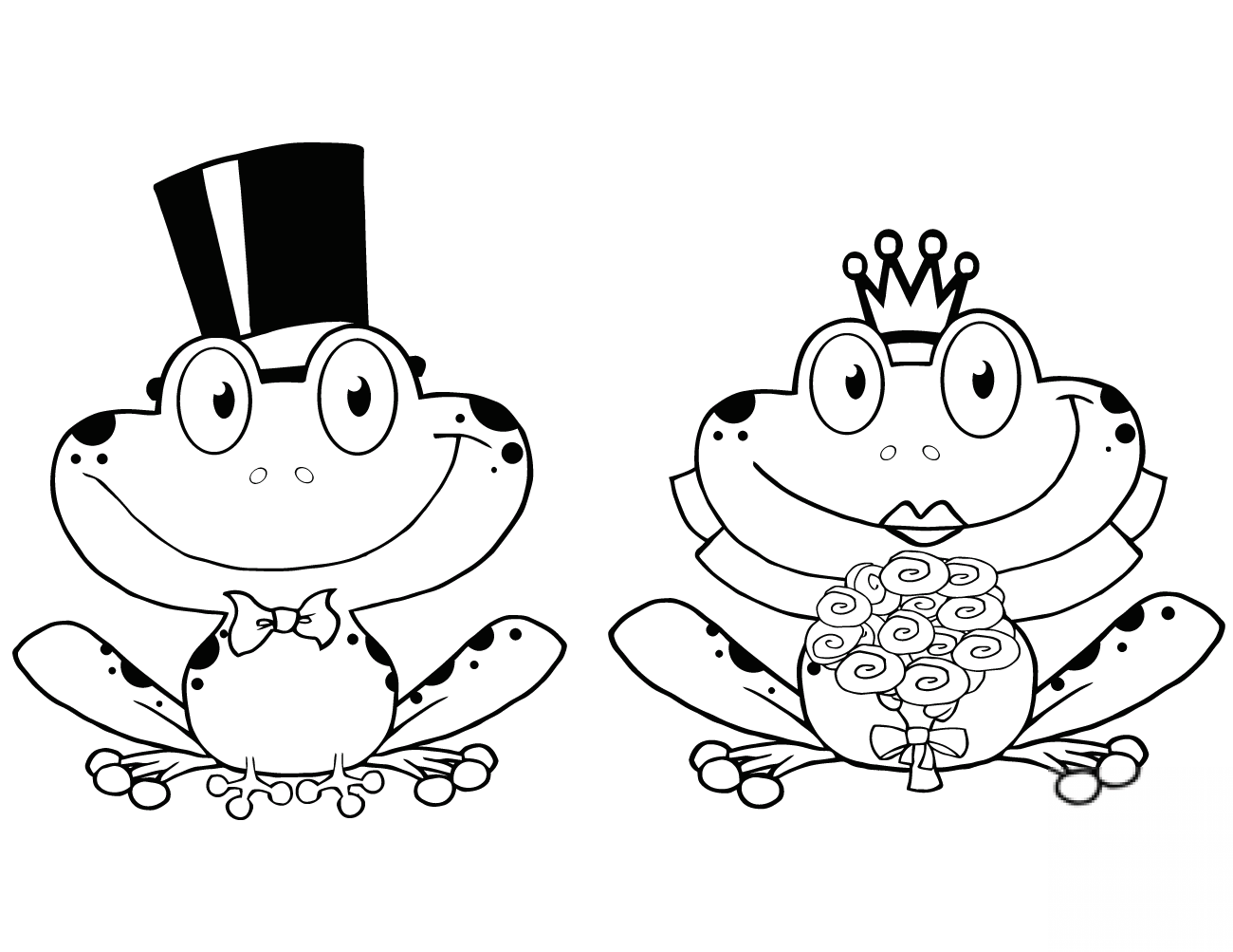 Bride and Groom Frogs Characters