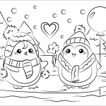 Penguin Couple in Love