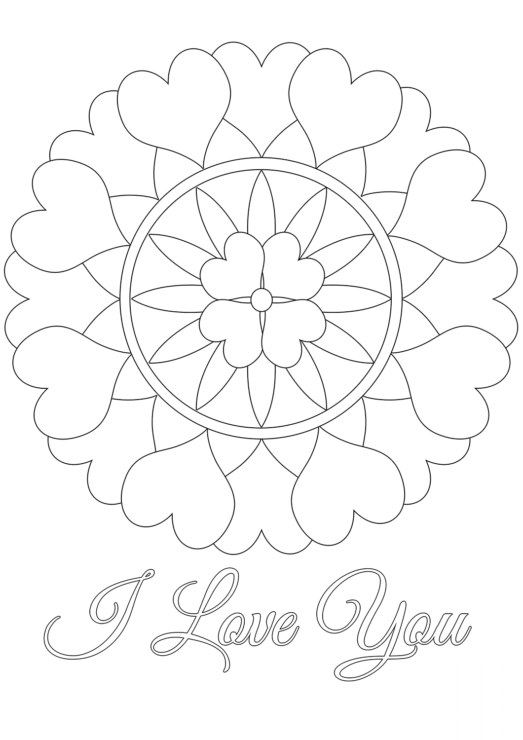 I Love You Mandala