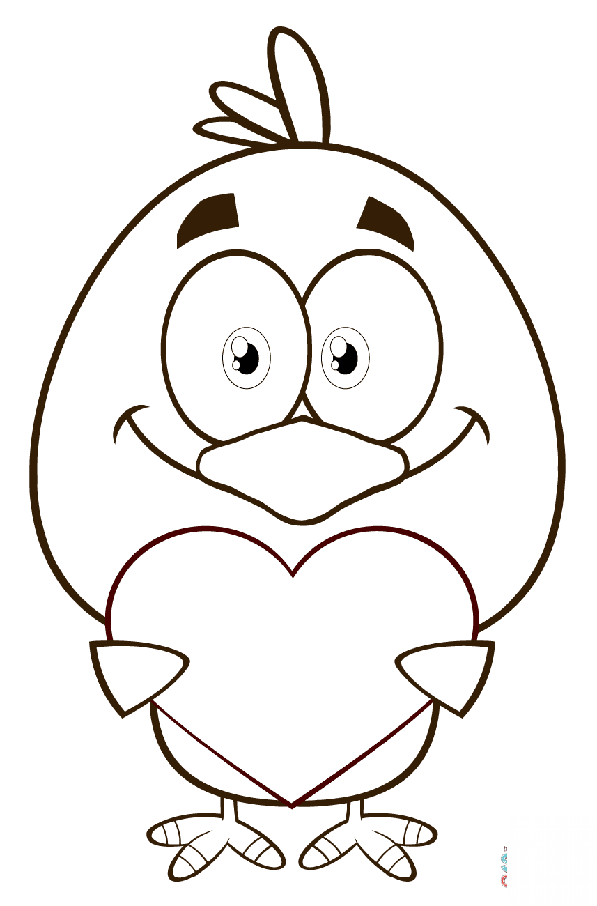 Yellow Chick Cartoon Character...