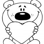 Teddy Bear Holding a Red Heart
