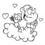 Cute Cupid with Bow and Arrow...