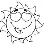 Love Sun Cartoon Mascot Character