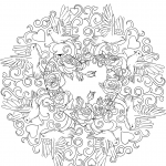 St. Valentine Mandala with Roses...