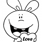 Romantic Rabbit Holds Heart