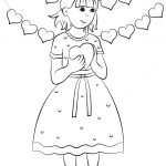 Girl Holding Valentine's Card