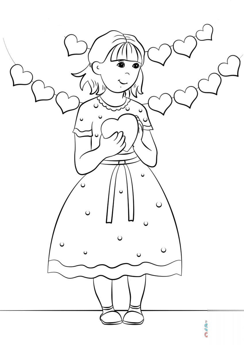 Girl Holding Valentine's Card