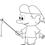 Cartoon Fisherman