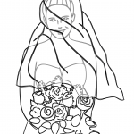 Pani młoda z weselnym bukietem