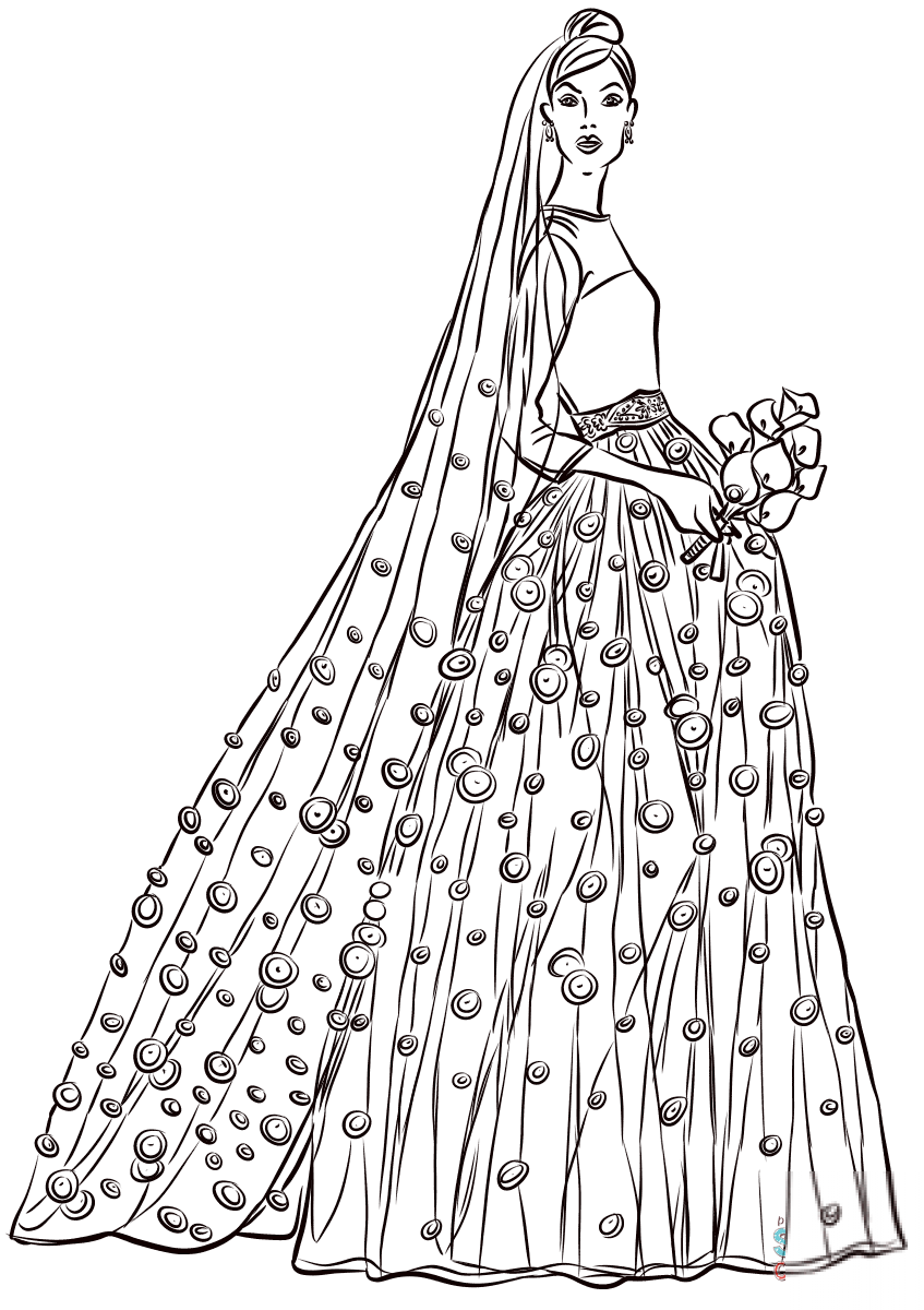 Bride with Calla Lilies Bouquet