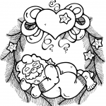 Wreath with Sleeping Santa Claus...