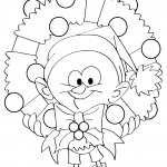 Cartoon Guy Holding Christmas Wreath