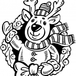 Christmas Wreath with Reindeer