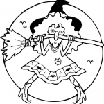 Wiedźma ze swoją miotłą