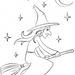 Witch Riding Broomstick