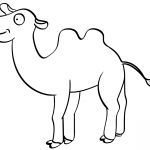 Cute Cartoon Bactrian Camel