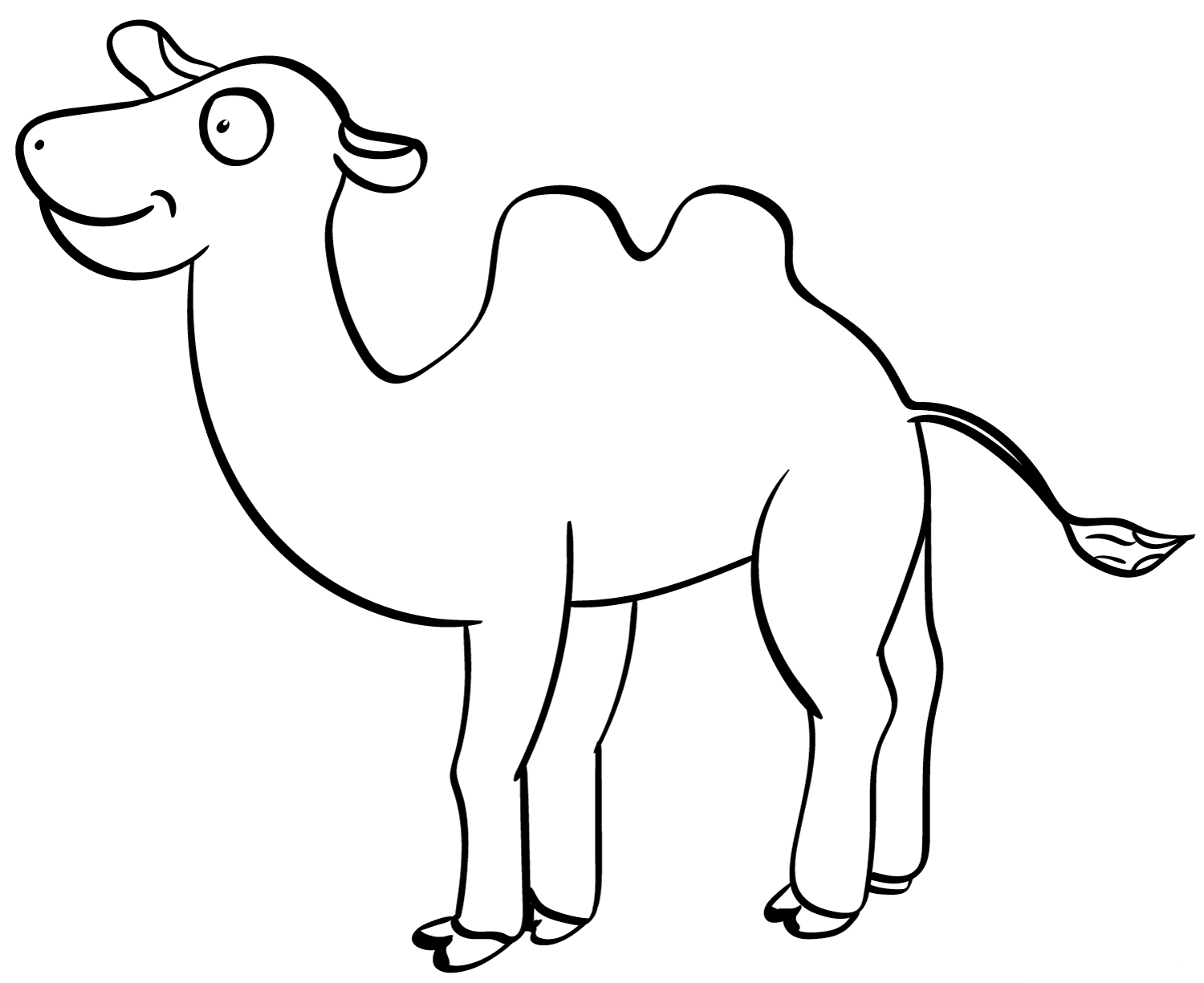Cute Cartoon Bactrian Camel