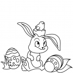 Cute Easter Bunny and Chick