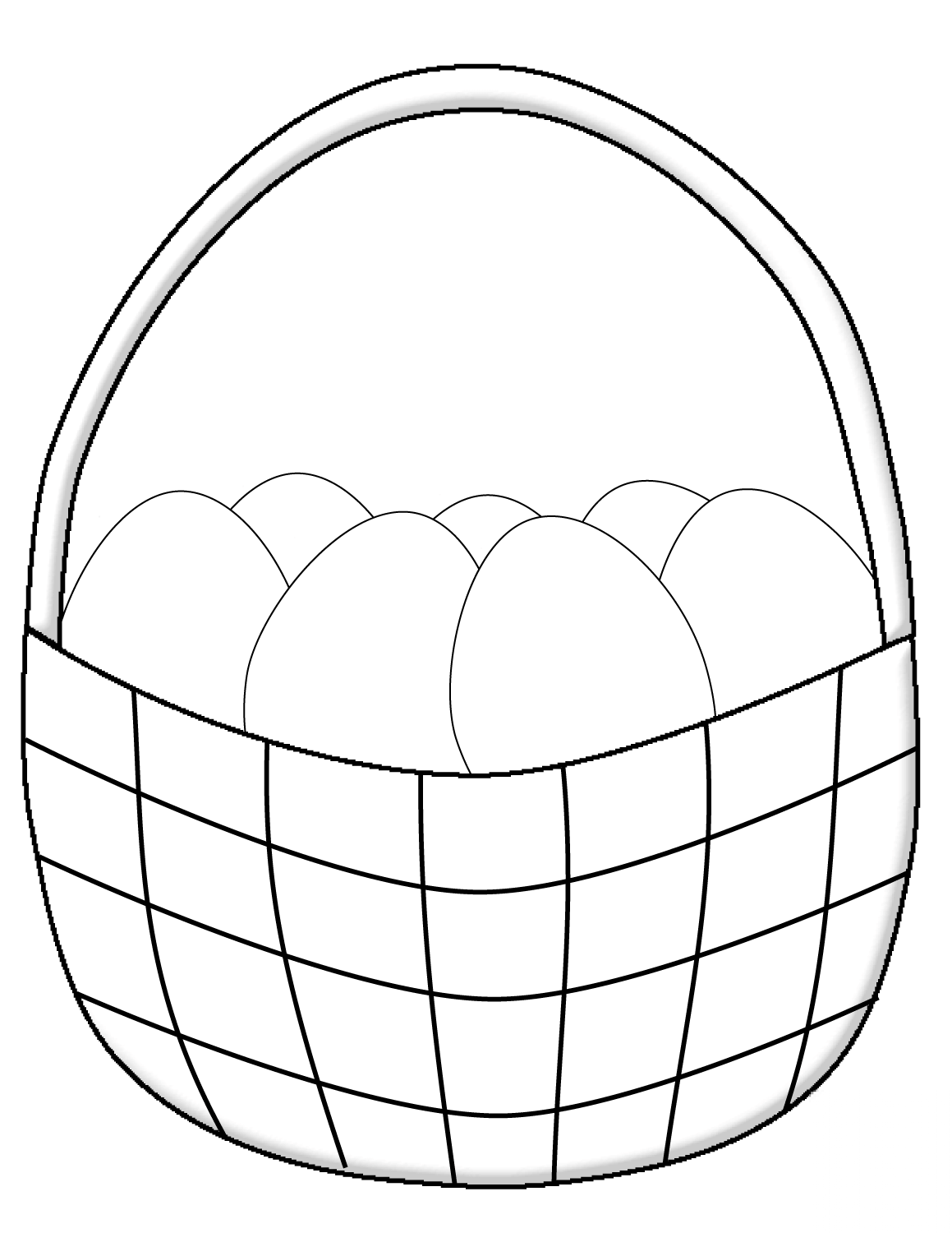 Simple Easter Basket with Eggs