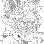 Easter Basket Decorated with Eggs,...