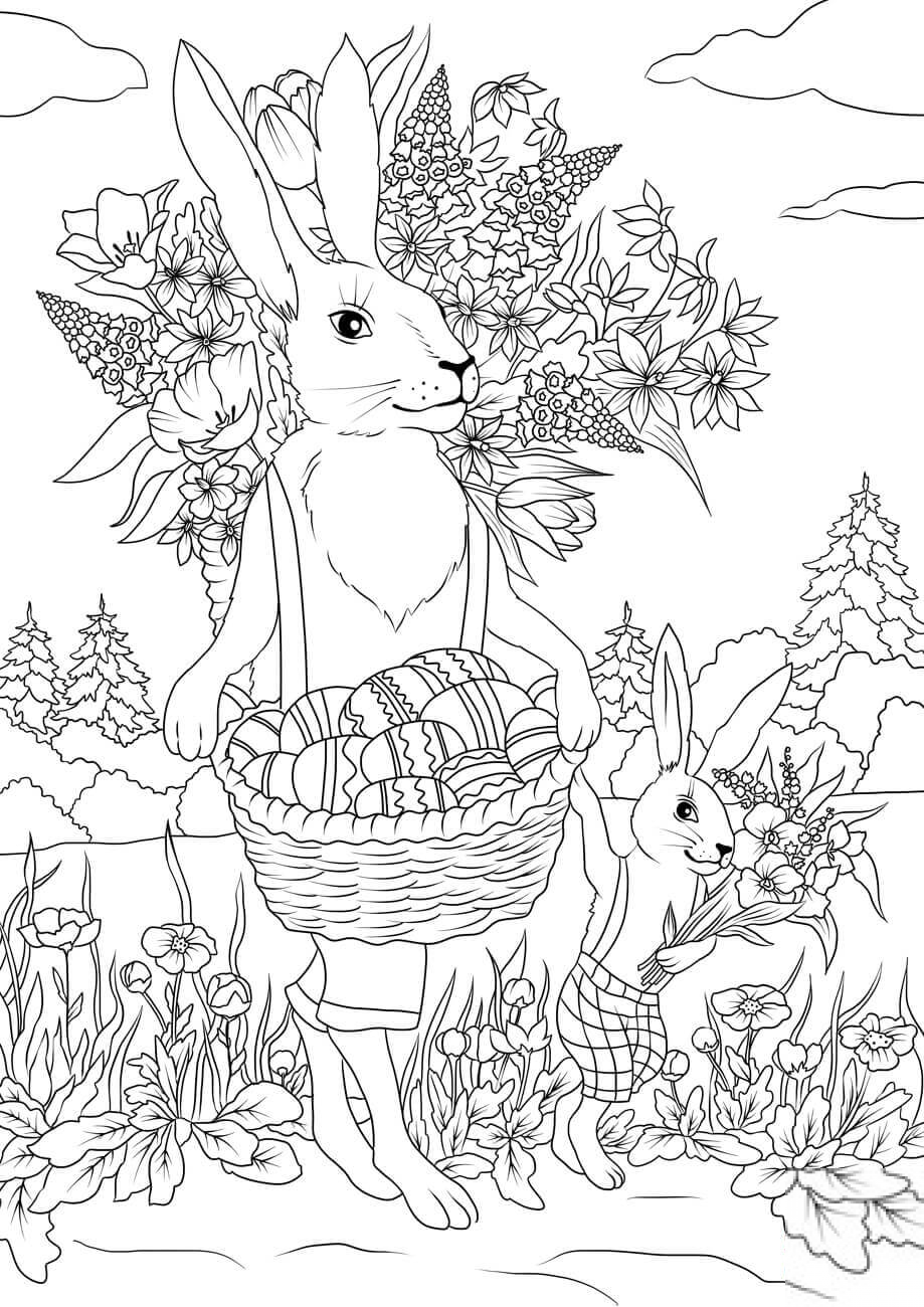 Rabbit Father with His Rabbit Son...