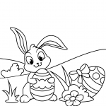 Easter Bunny and Eggs