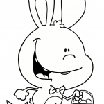 Happy Bunny Running with Easter...