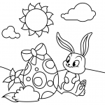 Cute Bunny and Easter Egg