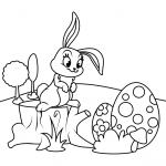 Cute Easter Bunny on Hemp