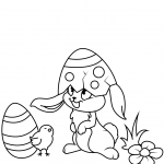 Cute Easter Chick and Bunny