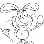 Happy Rabbit Painting Easter Egg