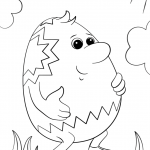 Cartoon Easter Egg Character